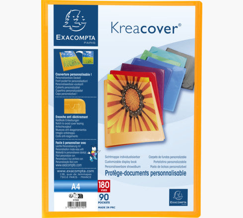 Exacompta Sichtbuch Kreacover, für A4, 90 Hüllen – PP – mehrfarbig, 8er-Pack