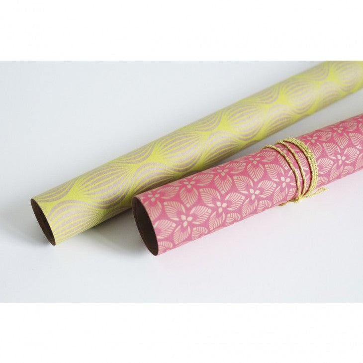 Clairefontaine Geschenkpapier Kraft Neon, Motive sortiert – 70 cm × 2 m – 70 g/m² – 1 Stk.