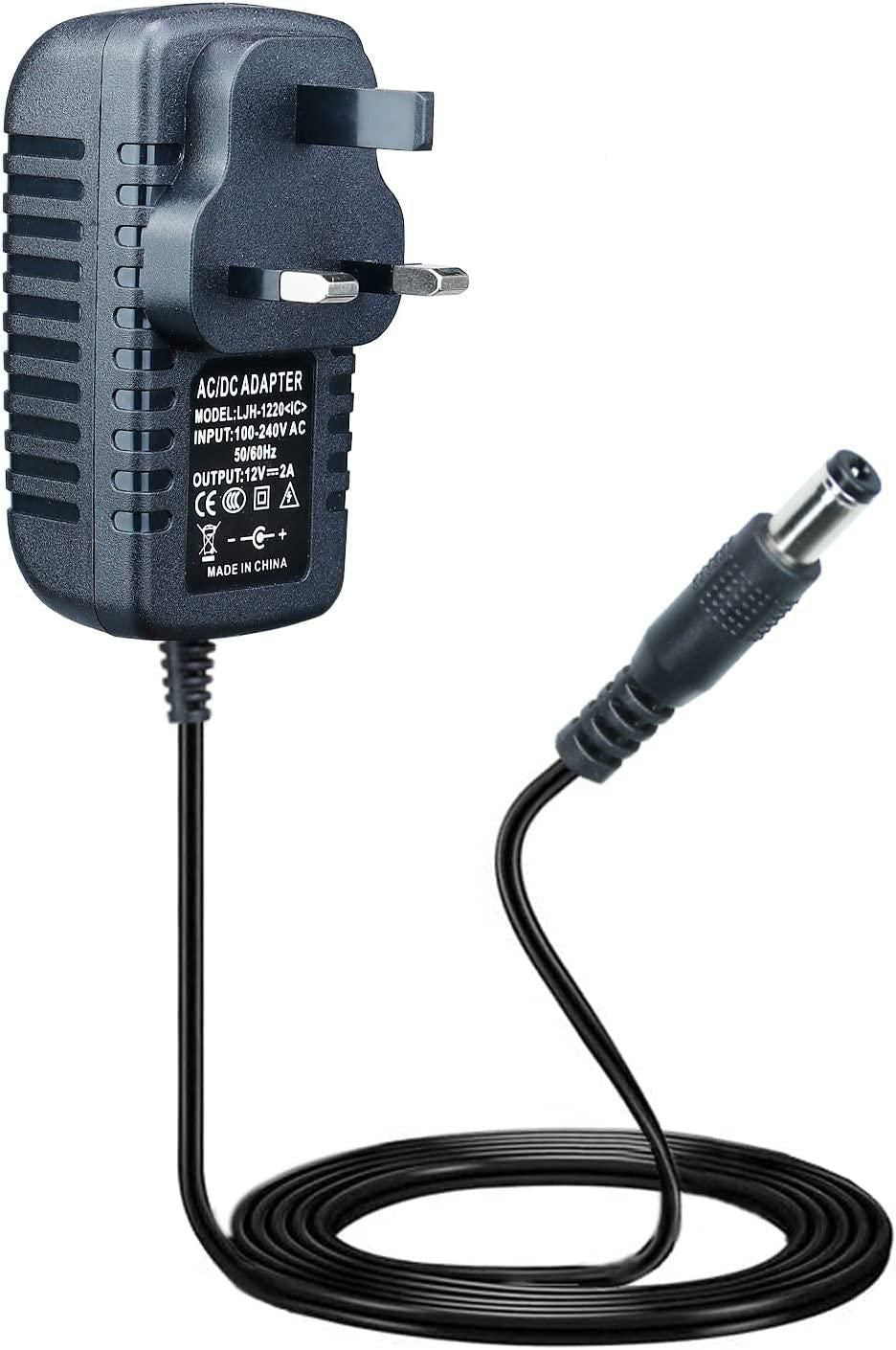 CoreParts Power Adapter Netzteil 24 W 12 V 2 A – Wand, UK-Stecker (Typ G), Hohlstecker 5,5×2,5 mm, Schwarz
