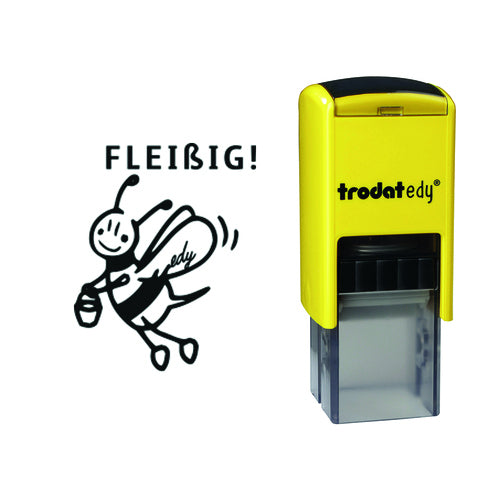 Trodat Edy Fix – Motivstempel, Motiv Biene, Schwarz, Gelb