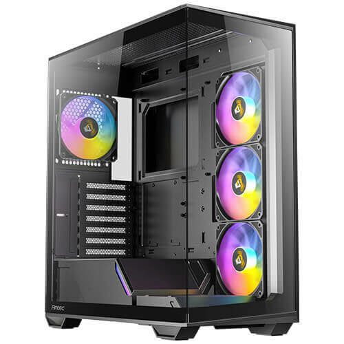 Antec Constellation C3 – PC-Gehäuse (Midi-Tower) – ATX, 4×ARGB-Lüfter, Type-C 3.2 Gen 2, Schwarz