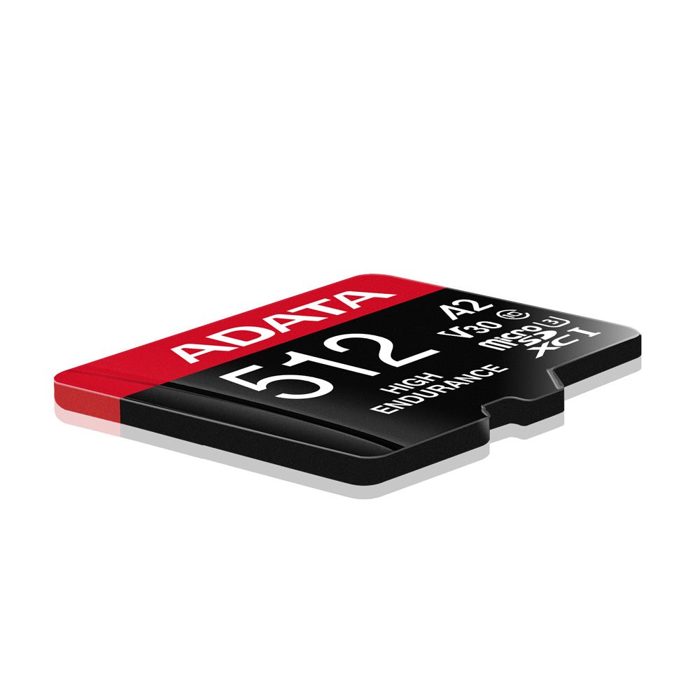 ADATA High Endurance microSDXC 512 GB – UHS-I, Klasse 10, U3, V30, A2, 100/85 MB/s, inkl. SD-Adapter