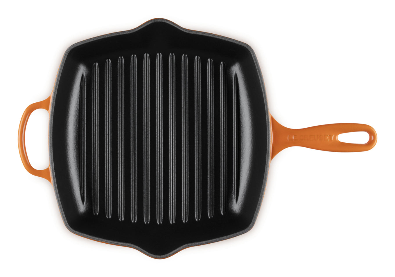 Le Creuset Fonduepfanne Signature – Ø 37 cm, Gusseisen, für Induktion, Gas, Glaskeramik – Schwarz/Orange