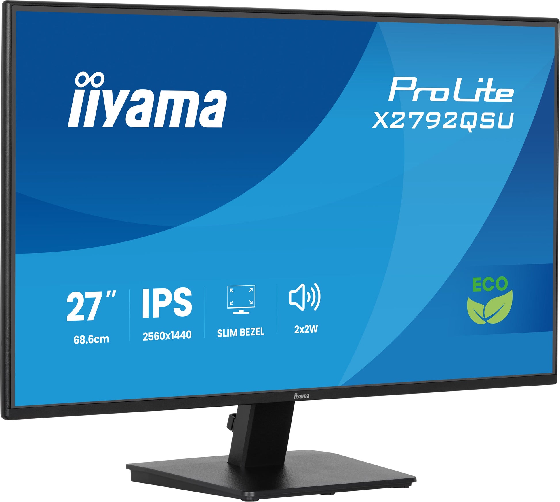iiyama X2792QSU-B1 – 27" 2560 × 1440 (WQHD) IPS 120 Hz USB-C 5 W