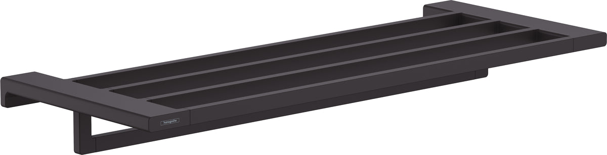 Hansgrohe Handtuchhalter AddStoris Q – 64,8×7,2 cm, Kunststoff/Metall, Wandmontiert, Schwarz
