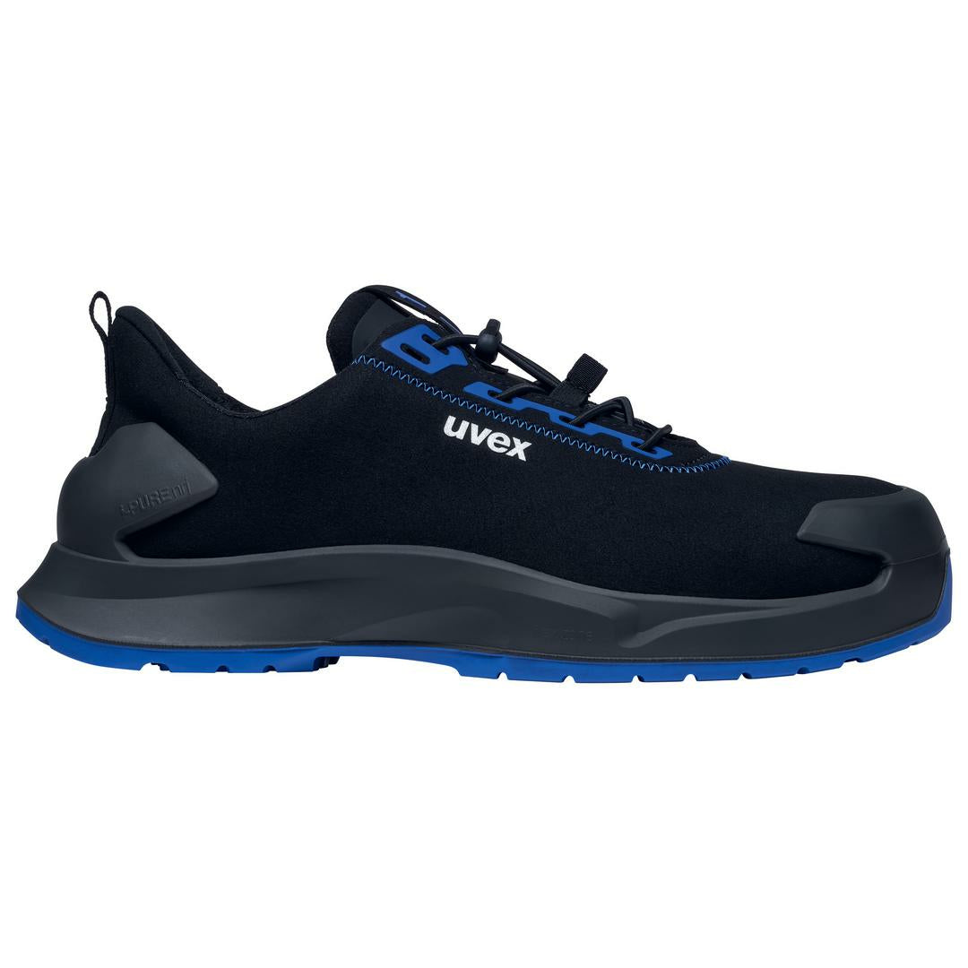 Uvex 1 x-craft Sicherheits-Halbschuh S2 – Schwarz/Blau – Grösse 45, Weite 11