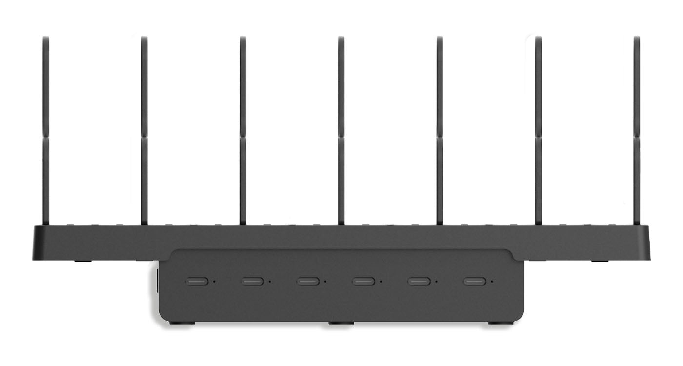 LMP SmartCharge 6P USB-C GaN Ladegerät – 72 W, Schwarz