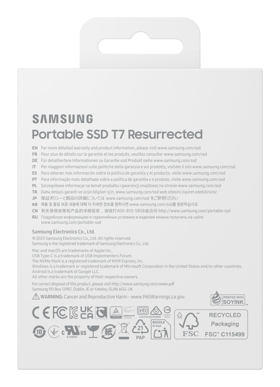 Samsung Externes Solid-State-Laufwerk 1 Speichergerät – 1 TB, USB Typ-C (USB 3.2 Gen 2), Hardwareverschlüsselung