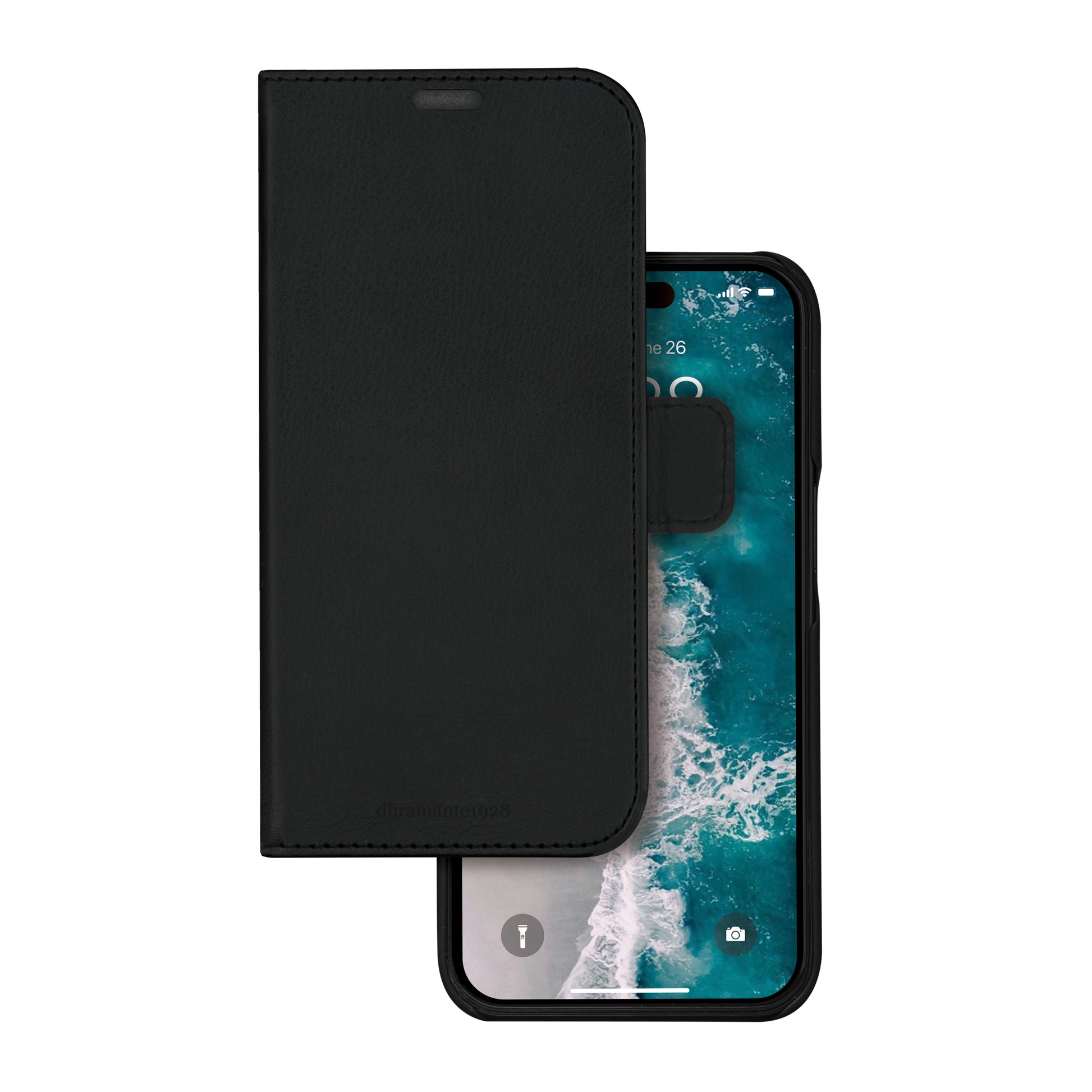 dbramante1928 Stockholm Folio – für Apple iPhone 15 Plus, Schwarz, Magnetverschluss