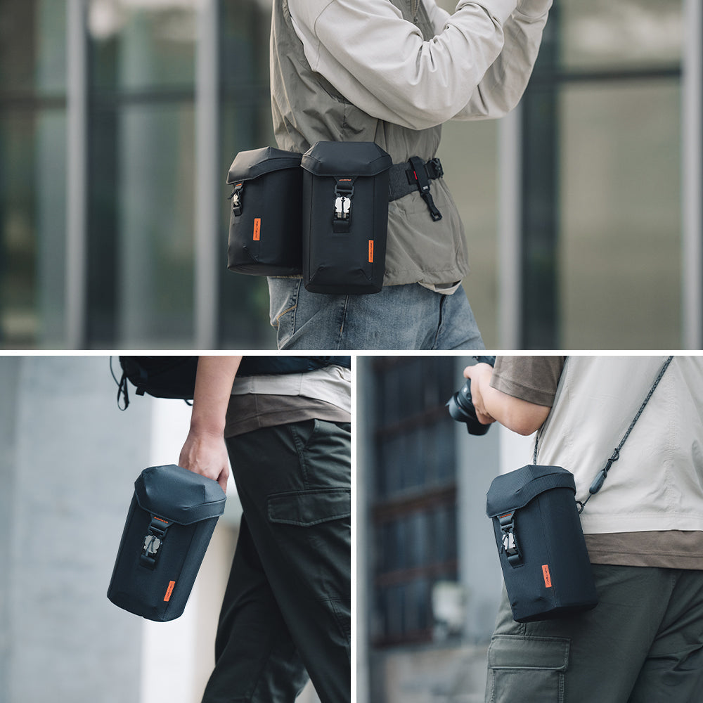 PGYTECH Objektivtasche M Beuteltasche – Polyester/Polyurethan – Schwarz – 143 × 137 × 208 mm