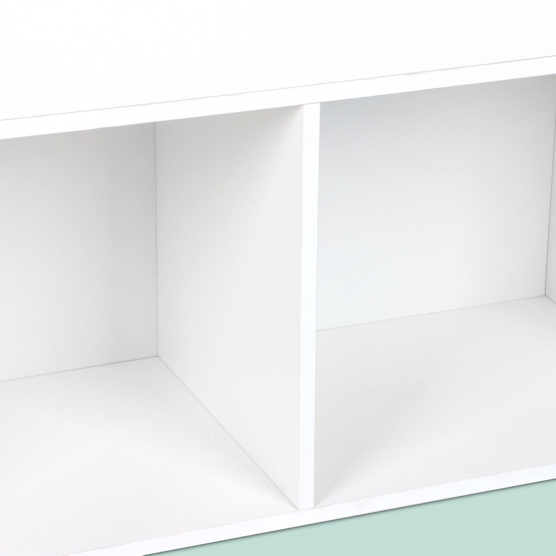 Relaxdays Bücherregal – 3 Böden – 72 × 30,5 × 79 cm – weiss/hellblau – MDF