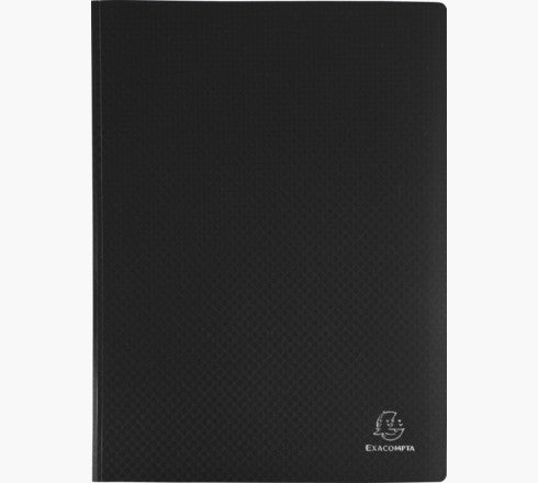 Exacompta Sichtbuch A4, 50 Hüllen, Polypropylen-Einband, Schwarz