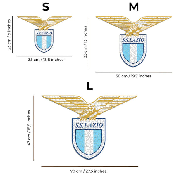 Iconic Puzzles Puzzle SS Lazio Logo – 150 Teile – 35 × 23 cm – ab 10 J.