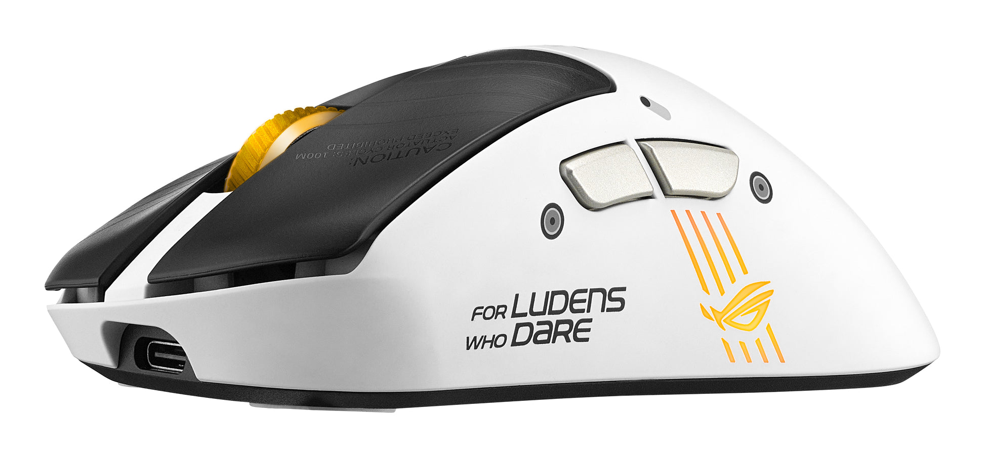 ASUS ROG Keris II Origin – Gaming-Maus – Kabellos (Bluetooth/2,4 GHz), 42000 DPI, RGB-Beleuchtung, rechts