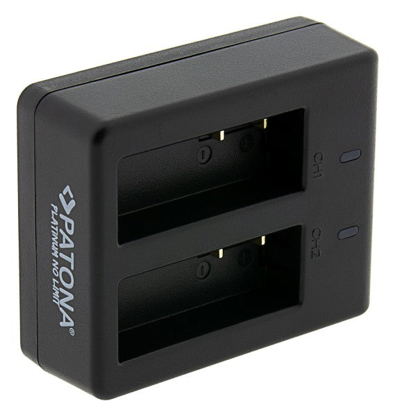 PATONA Dual Ladegerät – für PATONA Action Cam Life SL3 – 2-fach, USB