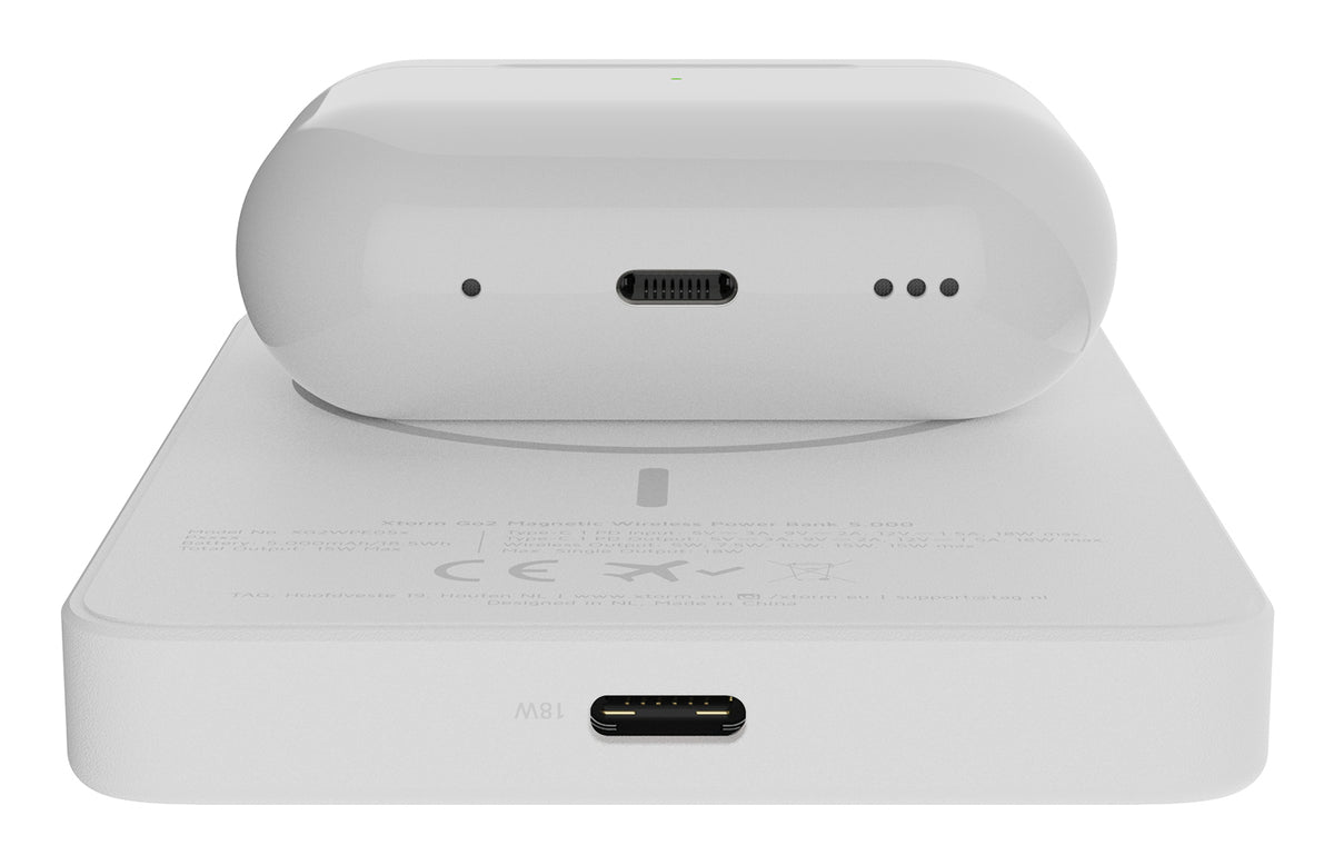 Xtorm Go2 MagSafe Powerbank 5'000 mAh – 18 W PD, 1× USB-C, weiss