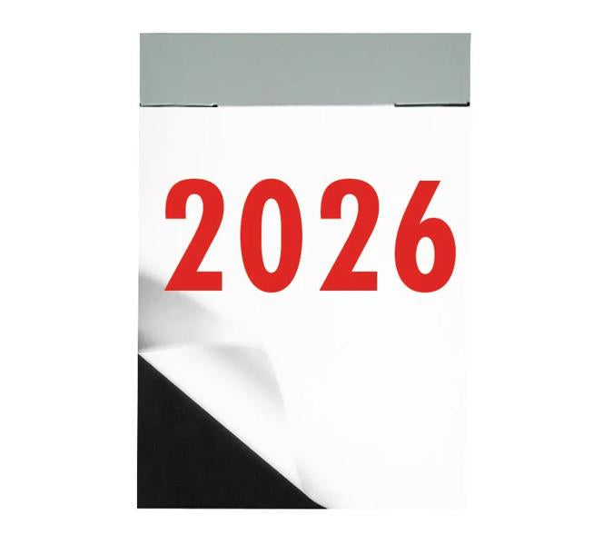 Biella Abreisskalender 2026 – 4 × 5,9 cm – 1 Tag/Blatt – d/f