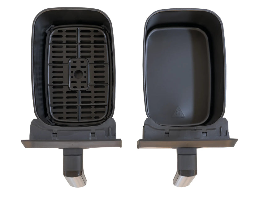 Unold Heissluftfritteuse TWIN ZONE 58685 – 8 l, Doppelkammer, 1700 W – Schwarz/Grau