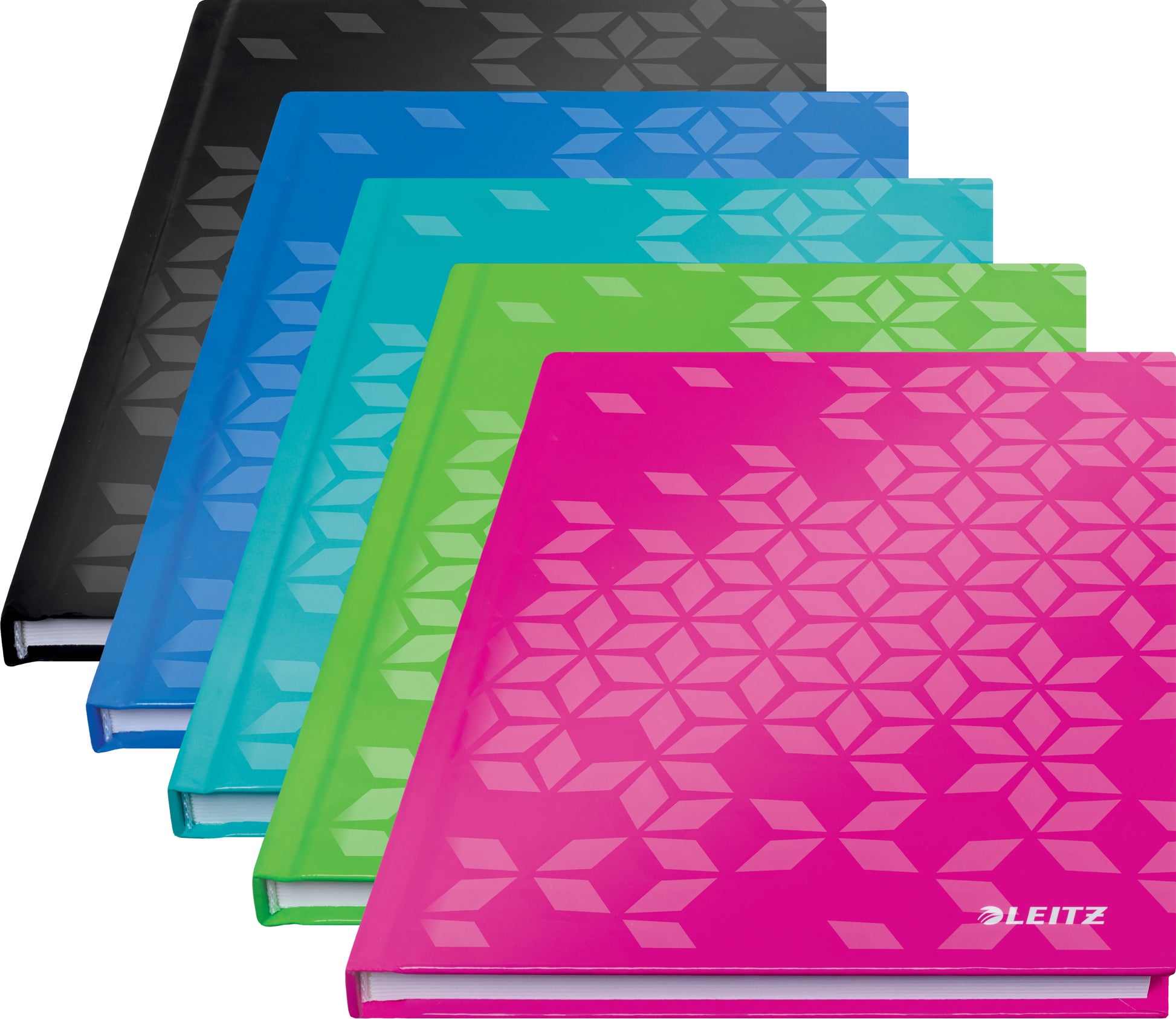 Leitz Notizbuch A5, kariert, Fadenheftung, Karton, 160 Seiten, ohne Perforation, 90 g/m² – grün