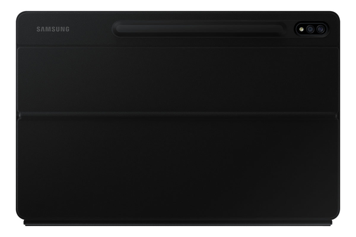 Samsung EF-DT970 Tastatur-Case für Samsung Galaxy Tab S7+ – Pogo Pin, QWERTZ (CH), mit Touchpad – Schwarz