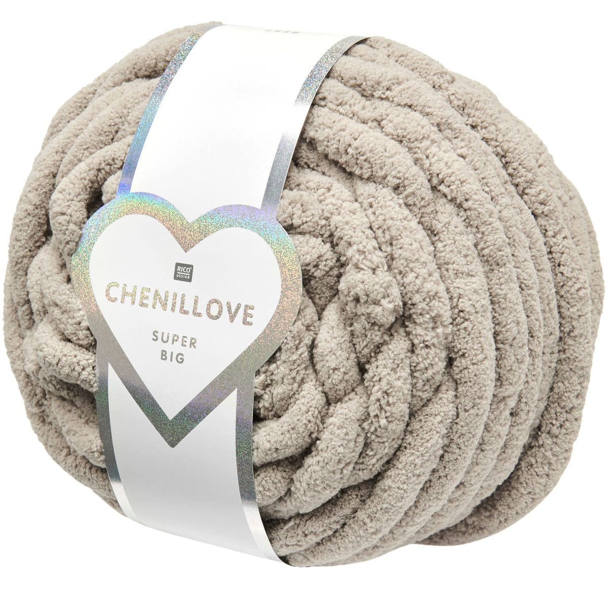 Rico Design Chenillove Super Big Wolle Extra dick Natur – 300 g, 36 m, Nadel 25 mm, 100% Polyester, 1 Stk.