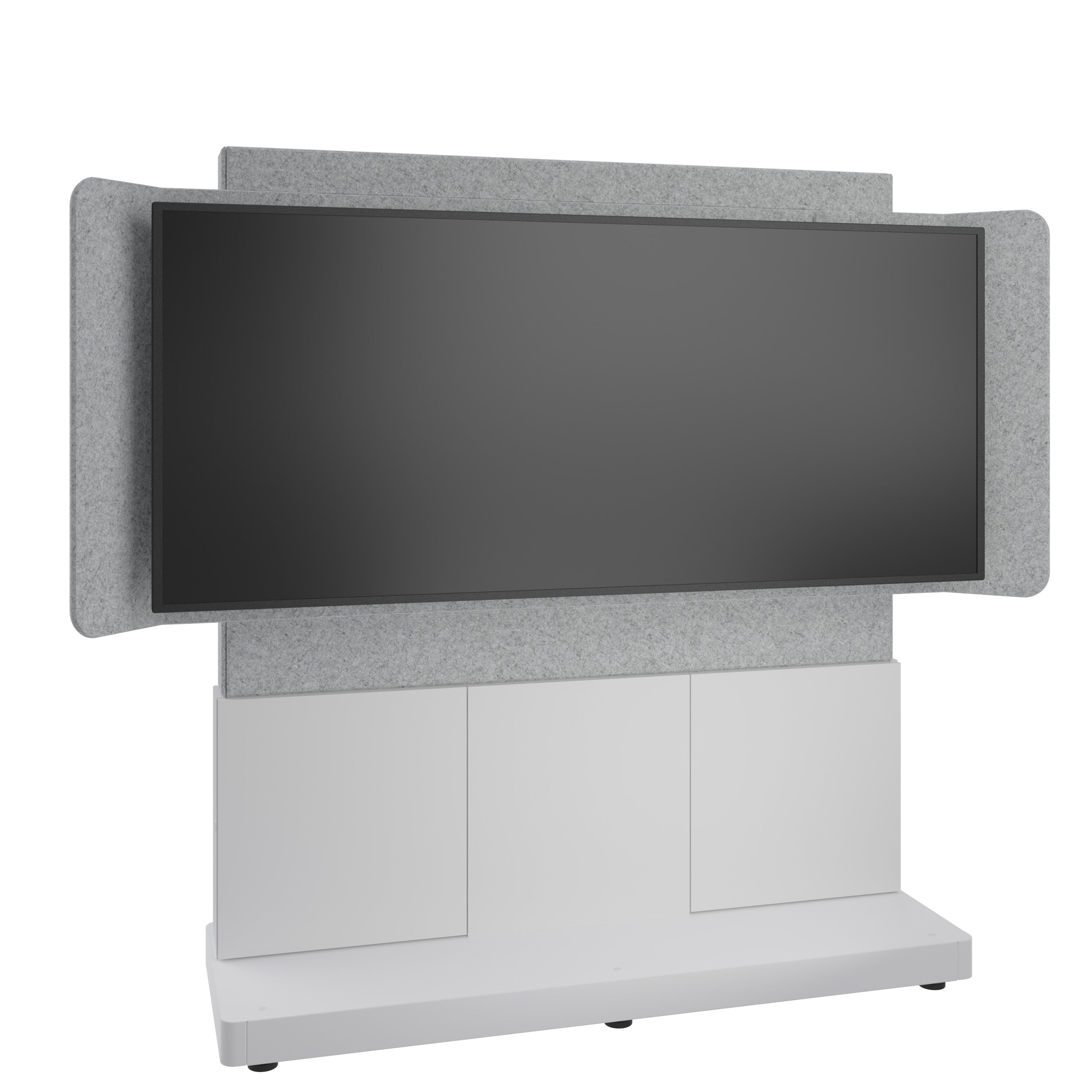 Middle Atlantic Digital Signage Stand – Höchstlast 102 kg – Grau, Silber, Weiss – FM-DS-6675FS-KD8W