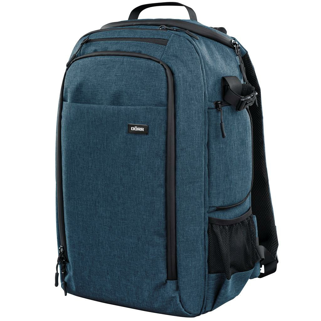 Dörr Prag Pro Fotorucksack – Polyester, 20 l, 3 Objektive, Innenmaße 150 × 290 × 460 mm – für DSLR – Blau