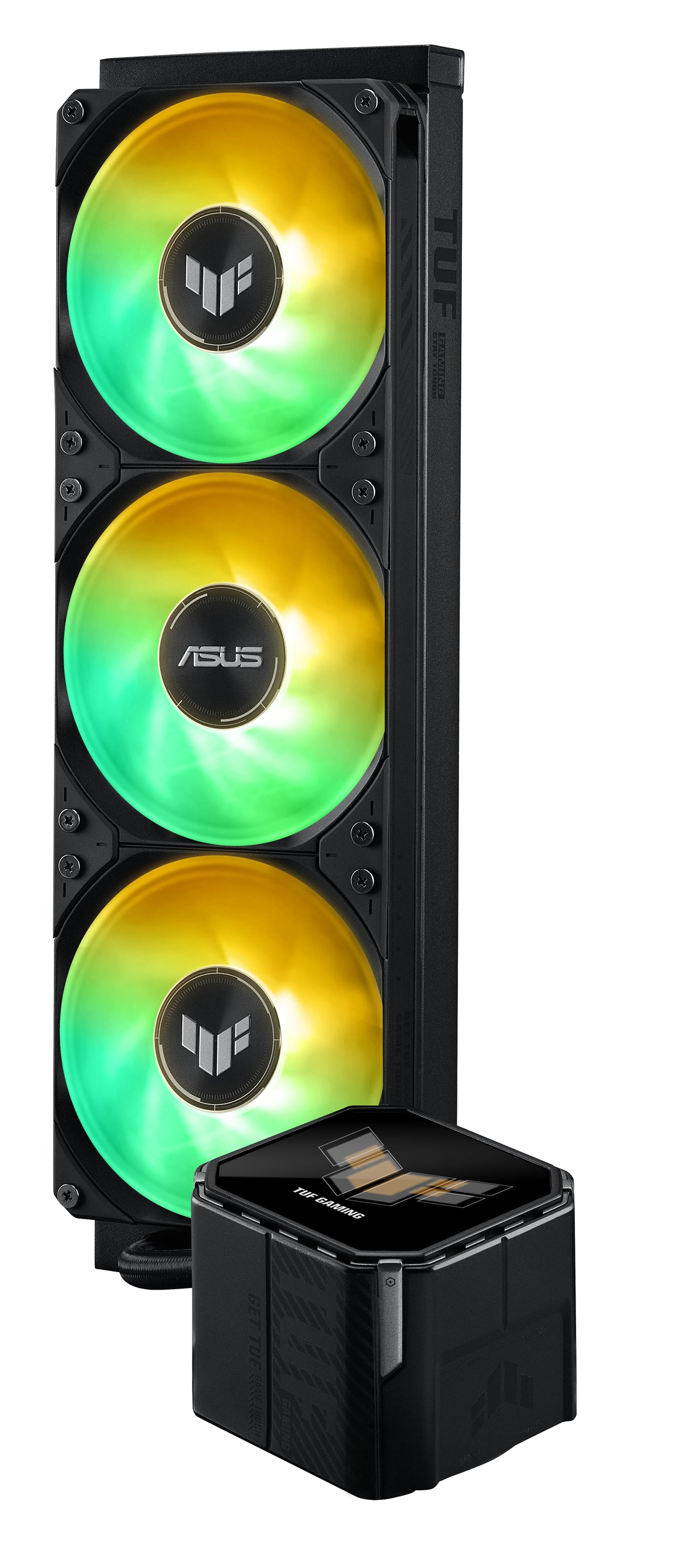 ASUS TUF GAMING LC III 360 ARGB LCD – AIO-Kühler – 360 mm, 3×120 mm, Schwarz, für AM4, AM5, LGA 1700 und andere