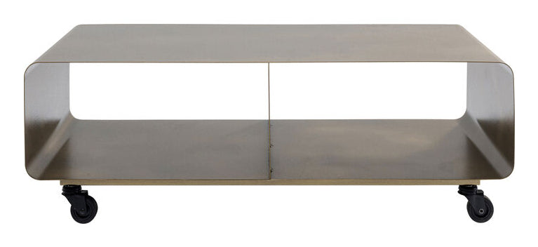 KARE Lounge TV-Möbel M – 90 × 42 × 30 cm, rechteckig – Stahl – braun