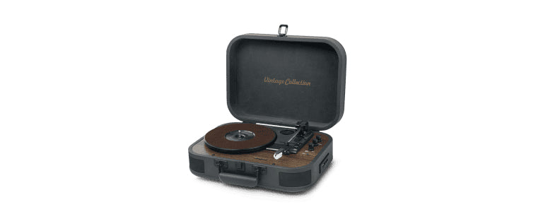 Muse MT-207 DGB – Plattenspieler (Riemenantrieb, automatisch), Bluetooth, Phono-Vorverstärker, 33⅓/45/78 U/min – Schwarz