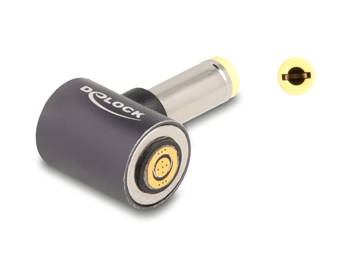 DeLOCK Adapter 5,5 × 2,5 mm zu magnetischem 8-Pin – 20 V, 3 A, für USB-PD-Netzteil ≥ 60 W, Grau