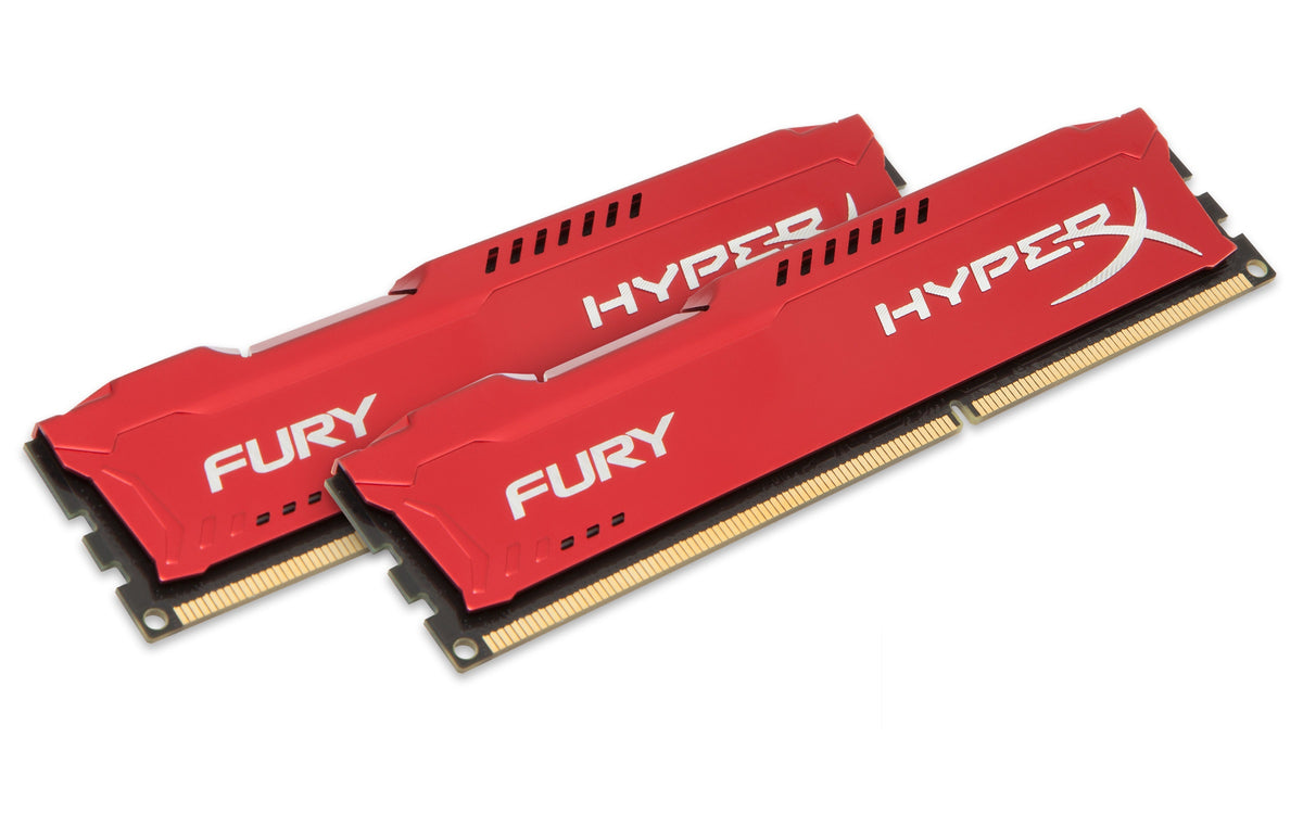 Kingston Technology HyperX FURY Rot – Arbeitsspeicher, 16 GB (2×8 GB), DDR3 1333 MHz CL9, 240‑Pin DIMM, Rot