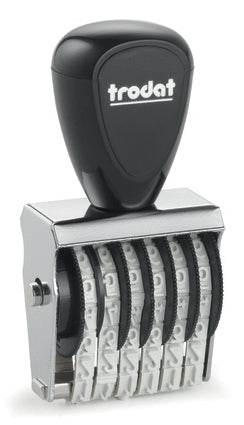 Trodat Motivstempel – Motiv: Zahlen, Metall, 19 × 3 mm, ohne Kissen