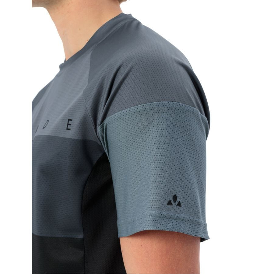 VAUDE T-Shirt Moab VI – XXL, 1 Stück – Grau, Polyester (recycelt), Grüner Knopf