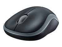 Logitech M185 Maus – kabellos, Bluetooth + 2,4 GHz, Unifying-Empfänger, Grau