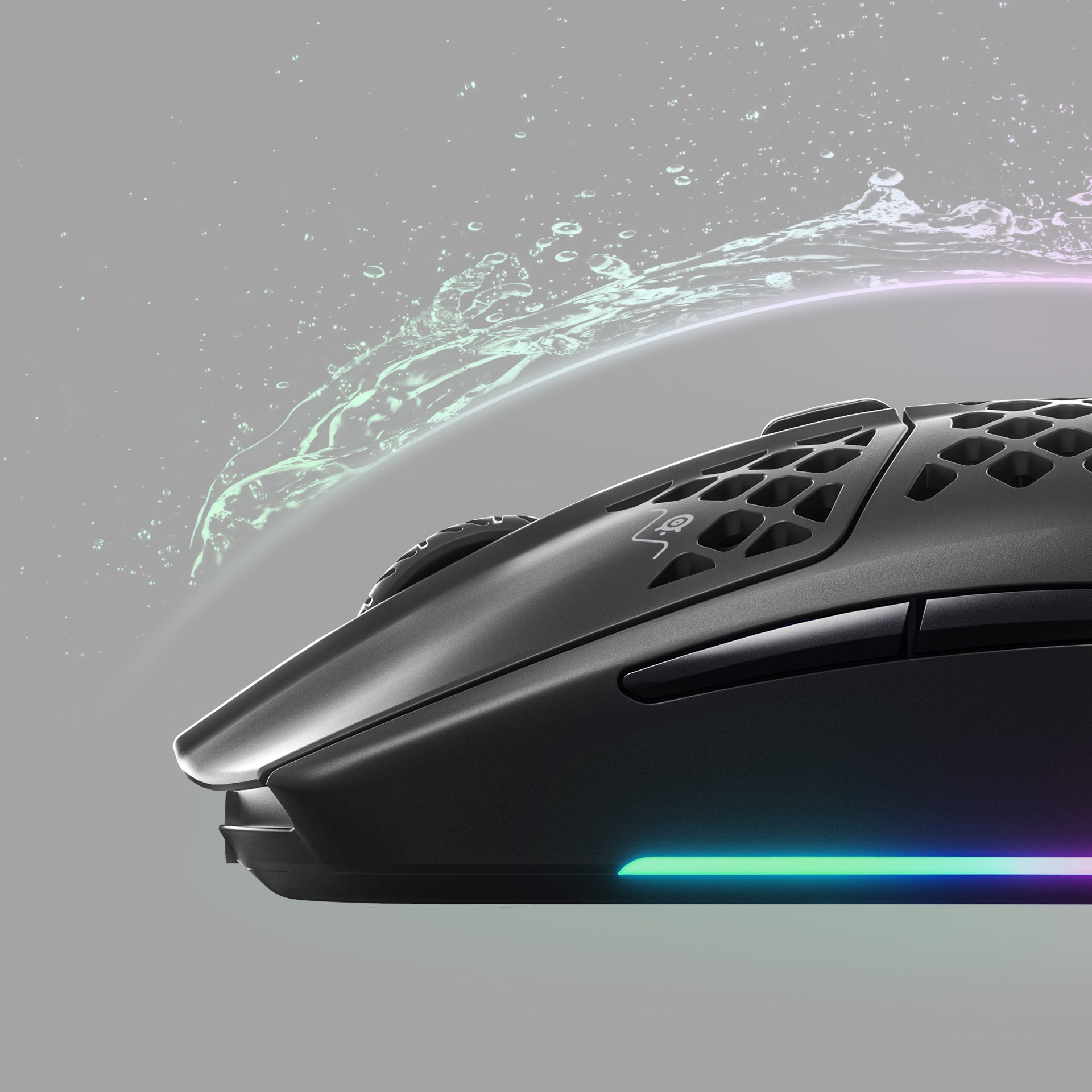 SteelSeries Aerox 3 – Gaming-Maus – Kabelgebunden (USB-C), 8500 DPI, RGB-Beleuchtung, rechts, Schwarz
