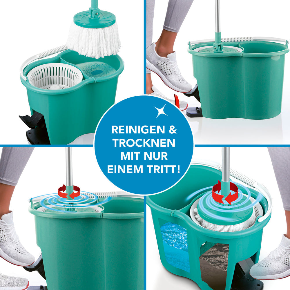 CLEANmaxx Wischmopp – türkis, für Laminat
