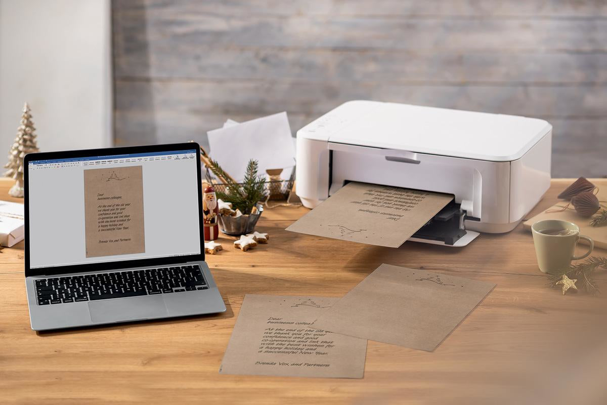 Sigel Motivpapier – A4, 100 g/m², mehrfarbig, Motiv Weihnachtsbaum – für Inkjet/Laser/Kopierer – 100 Blatt