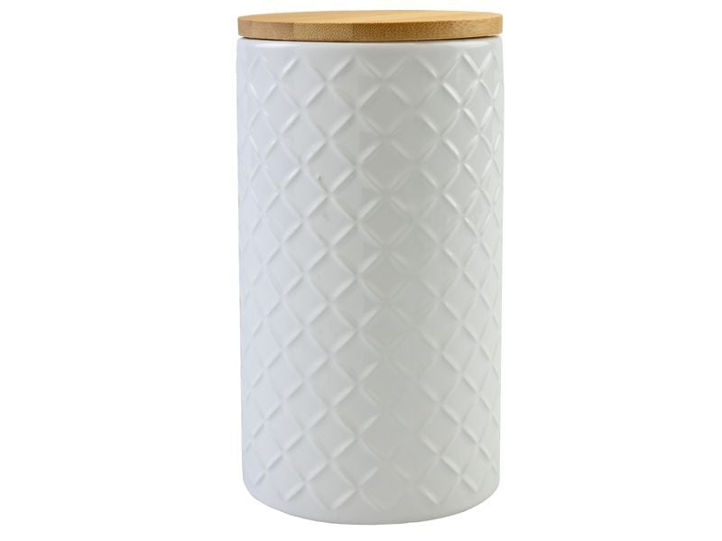 COCON Vorratsdose Ø 10 × 18,3 cm, Keramik, weiss