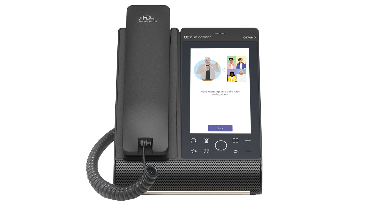 AudioCodes C470HD – Touchscreen, für Microsoft Teams, PoE