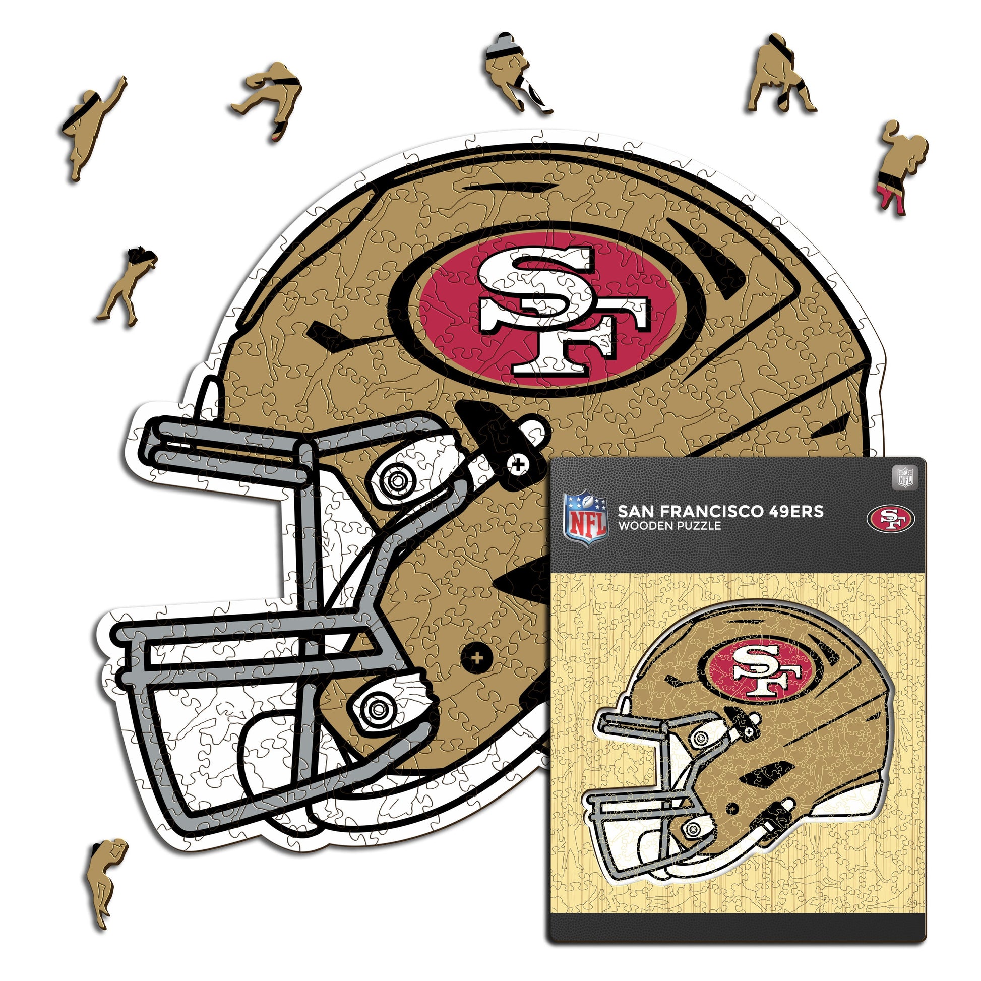 Iconic Puzzles San Francisco 49ers Helm (Grösse S) – Logikspiel, ab 10 Jahren, 180 Min