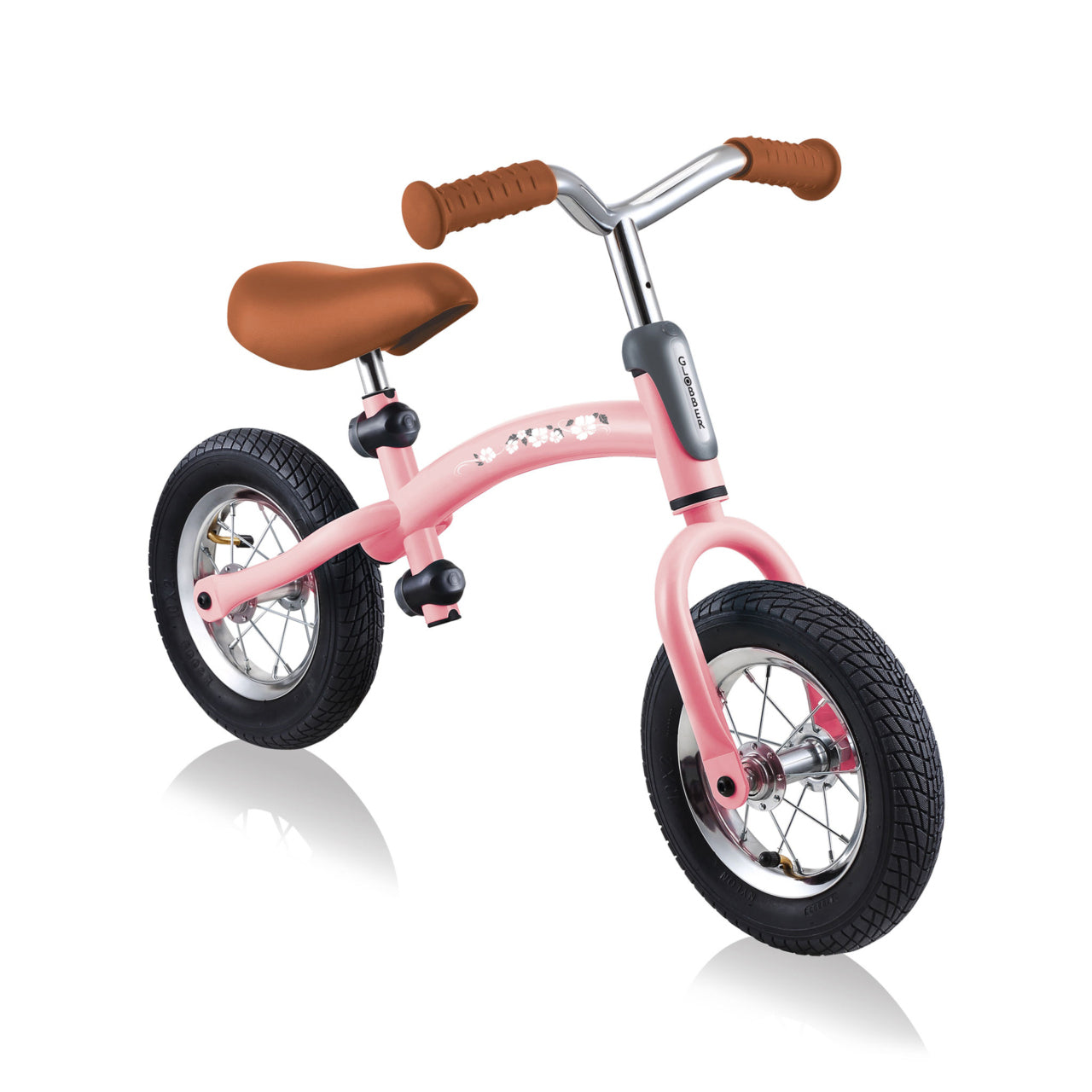 Globber GO BIKE AIR Aufsitzlaufrad – Aufblasbare Räder, Verstellbar – Ab 3 Jahren – Aluminium – Rosa