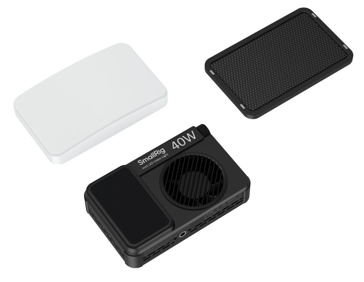 SmallRig RM 40C Streaming Licht – 40 W, 4760 lx, 2700–9999 K, dimmbar, 35,04 Wh Akku – Schwarz