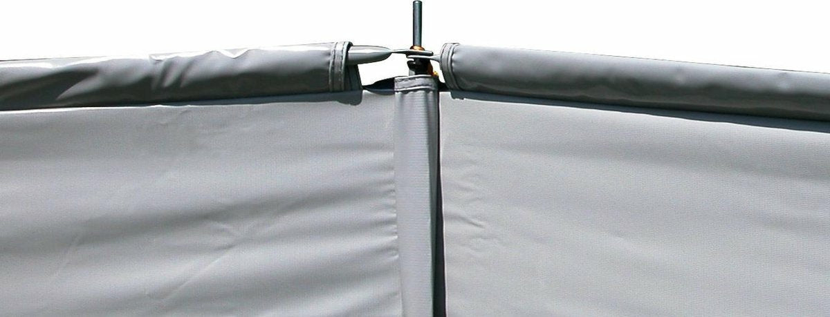 Eurotrail Stellwand DUNES 4 – 4800 × 1450 mm, PVC, grau