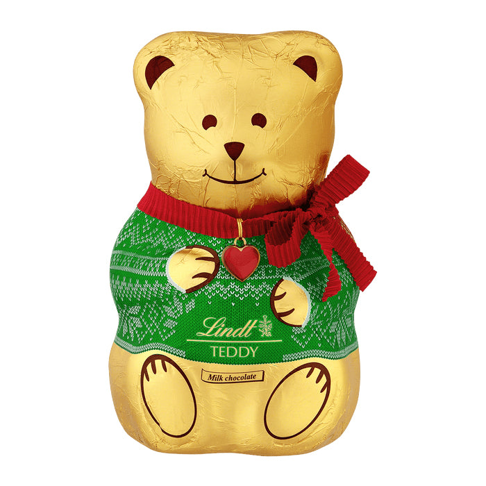 Lindt Teddy Schokolade – Milch, Pullover grün – 200 g
