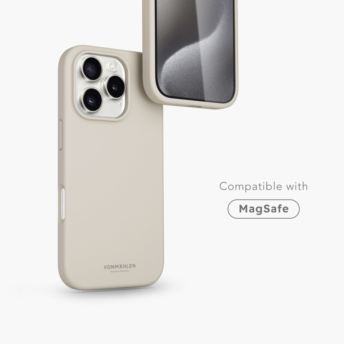 Vonmählen Backcover – für Apple iPhone 16 Pro Max – cremefarben – Silikon – MagSafe-kompatibel