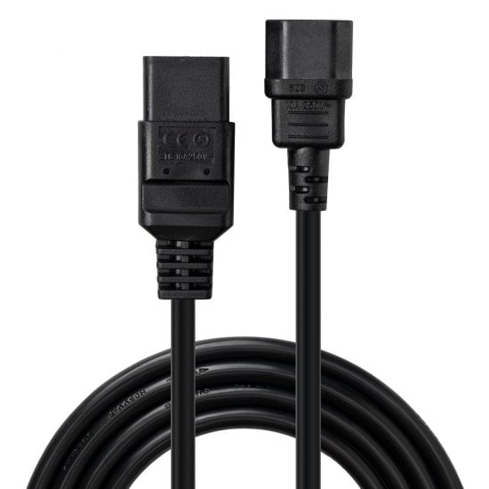 Lindy Netzkabel – IEC C14 bis IEC C19, 3 m, 250 V, Schwarz