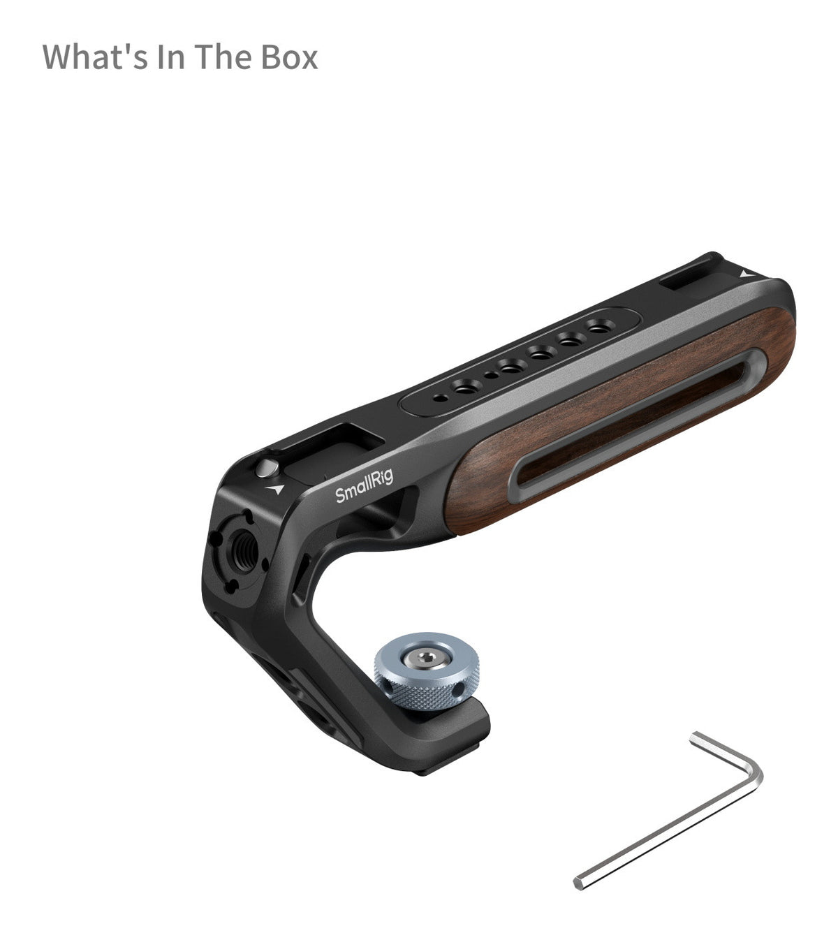 SmallRig 5250 Wooden Top Handle – Handgriff für Digitalkamera – Aluminium/Holz, 165,1 × 32 × 84 mm