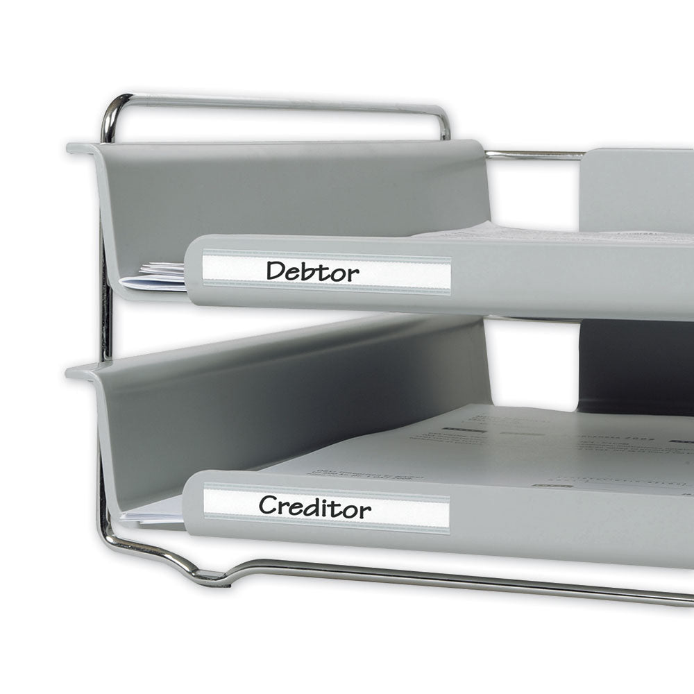 3L Beschriftungsfenster – rechteckig 150 × 20 mm, selbstklebend, transparent, PVC, 10 Stk.