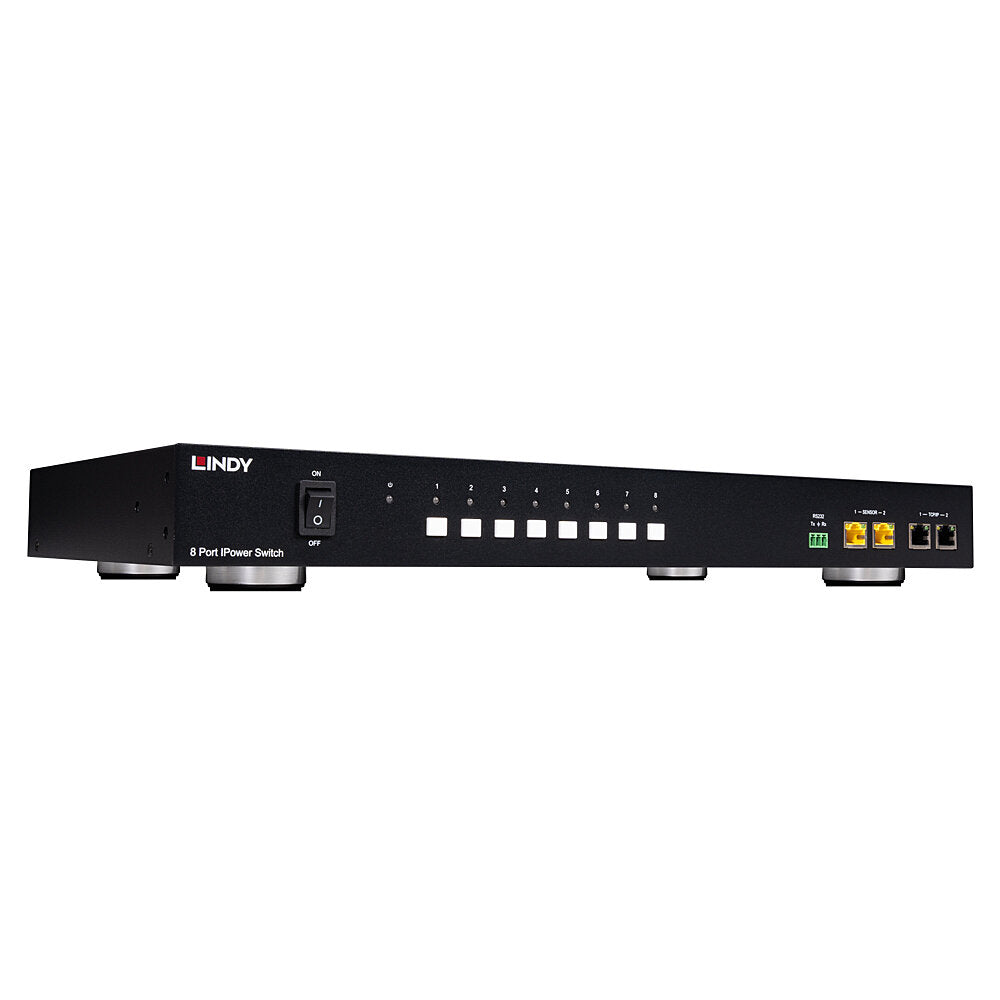 Lindy Rack-PDU – 2,5 kW, 110–250 V, 16 A, C20 IN, 8× C13 OUT, 1U – Schwarz